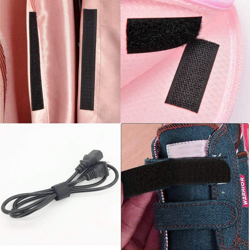 IHKFILAN 5 Yards Sew On Hook and Loop Tape Fastening Nylon Fabric Tape with Non-Adhesive for DIY Craft Interlocking Tape Sewing Fasteners (3/4''Wide, 5 Yard Hook + 5 Yard Loop) for Roll,Red - Image 5